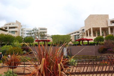 Los Angeles, Kaliforniya - 10 Mayıs 2019: Los Angeles 'taki Getty Center Müzesi' nin Bahçesi