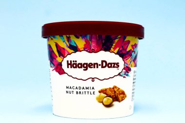 Los Angeles, ABD 14 Haziran 2021: Haagen-Dazs Dondurması. Haagen-Dazs General Mills 'in bir markasıdır.