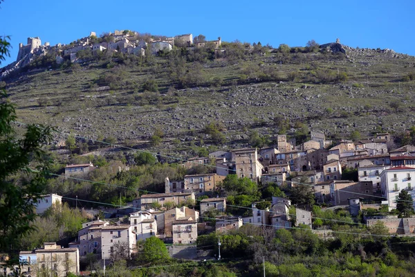 Blick Auf Den Calascio Der Provinz Aquila Den Mittelitalienischen Abruzzen — Stockfoto