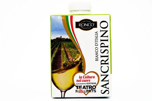 stock image Pescara, Italy  February 17, 2021: SANCRISPINO Cantine Ronco Italian White Wine