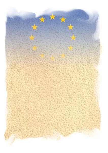 Tasarım Veya Metin Için Alanı Olan Avrupa Bayrağı — Stok fotoğraf