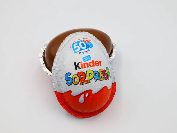 2019年3月5日 意大利佩斯卡拉 令人惊讶的巧克力蛋 Kinder Surprise是费雷罗在意大利生产的一种产品 — 图库照片