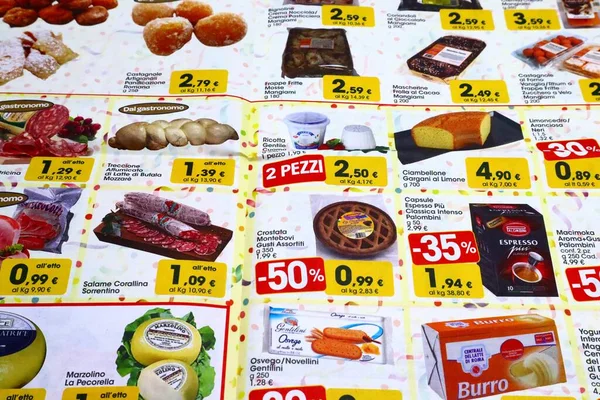 Roma Itália Agosto 2022 Eurospin Supermarket Chain Weekly Flyer — Fotografia de Stock