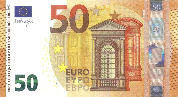Nuova Banconota Euro Seconda Serie Banconote Euro Ologramma Della Mitologica — Foto Stock