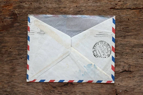 Rome Italy March 2022 Old Envelope Letter Original 1800S Wooden — Stock Photo, Image