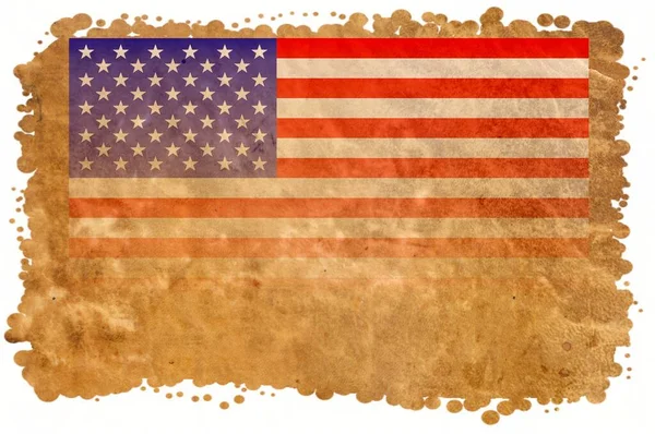 Particolari Stati Uniti America Flag Carta Vintage — Foto Stock