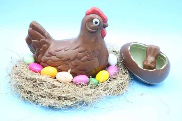 Easter Chocolate Chicken Composition
