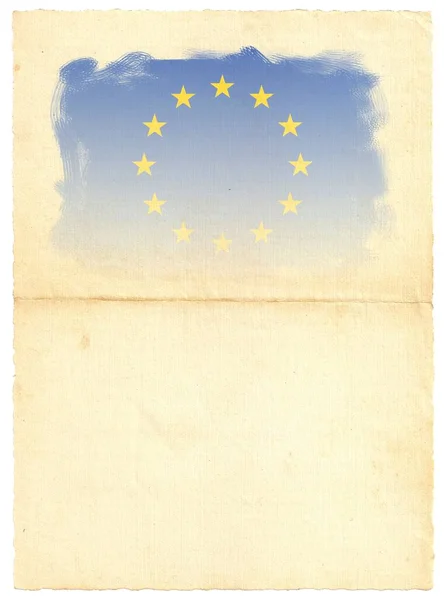 Bandera Europea Con Espacio Para Diseño Texto —  Fotos de Stock