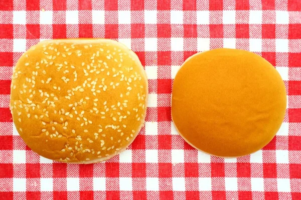 Różne Bułki Hamburgerowe Sezamem Bez Sezamu — Zdjęcie stockowe
