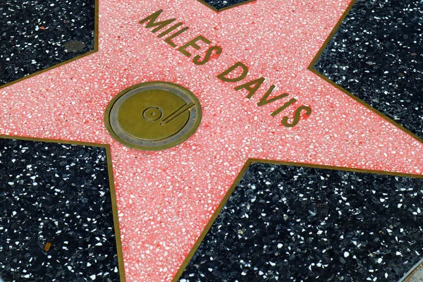 Hollywood Kalifornia Maja 2019 Star Miles Davis Hollywood Walk Fame — Zdjęcie stockowe