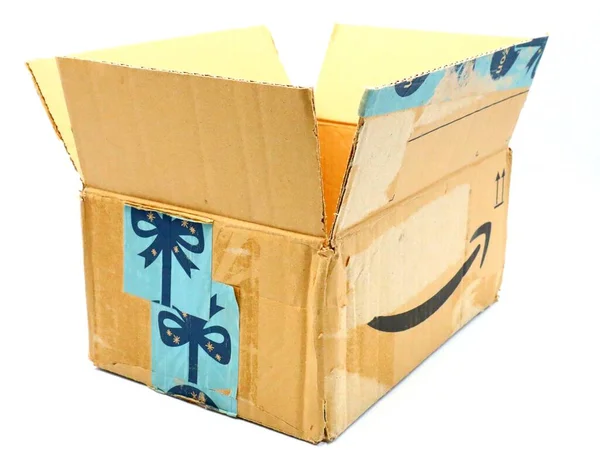 Amazon Pakket Doos Levering — Stockfoto