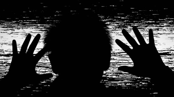 TV Test Pattern generated by a Monoscope, TV Static Noise Glitch Effect  Original Photo from a vintage Television  Concept for your project