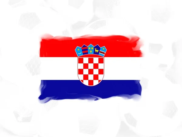 Flaga Chorwacji Ilustracja — Zdjęcie stockowe