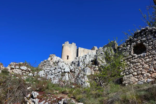 Castello Rocca Calascio Una Fortezza Cima Alla Montagna — Foto Stock