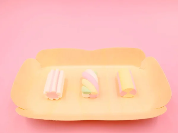 Köstliche Marshmallows Raum Für Text — Stockfoto