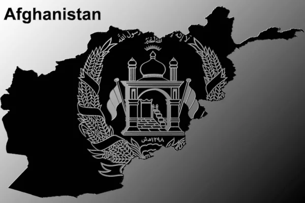 Carte Pays Afghanistan — Photo