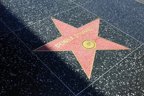 美国加利福尼亚州好莱坞 2019年5月20日 位于加利福尼亚州洛杉矶好莱坞大道的好莱坞名人大道上的Donna明星 — 图库照片