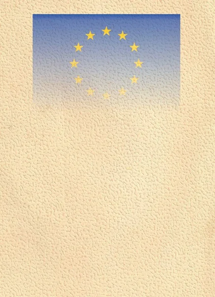 Europeisk Flagga Med Plats För Din Design Eller Text — Stockfoto