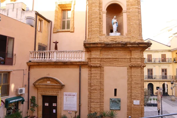 Pohled Barokní Kostel San Calogero Agrigentu — Stock fotografie