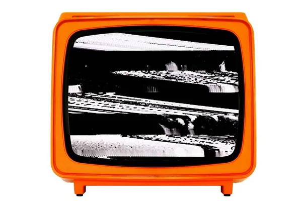 Beyaz Arkaplanda Televizyon — Stok fotoğraf