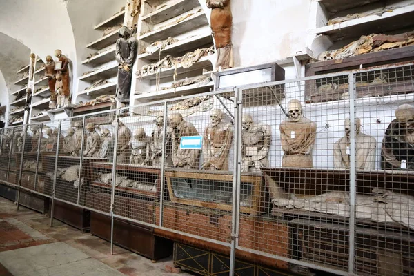 Palermo Szicília Olaszország Kapucinus Katakombák Temetkezési Katakombák Palermóban — Stock Fotó