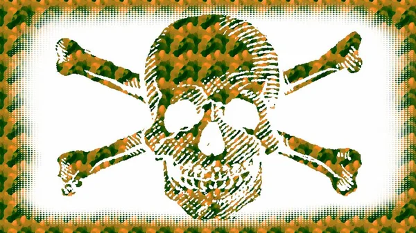 Illustration Jolly Roger Symbole Crâne Des Croisés — Photo