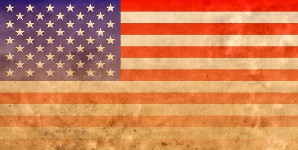 Besondere Vereinigte Staaten Von Amerika Flag Auf Vintage Paper — Stockfoto
