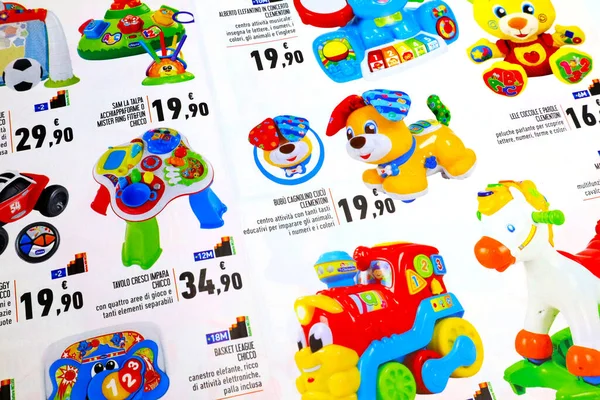 Katalog Zabawek Sprzedaży Boże Narodzenie — Zdjęcie stockowe