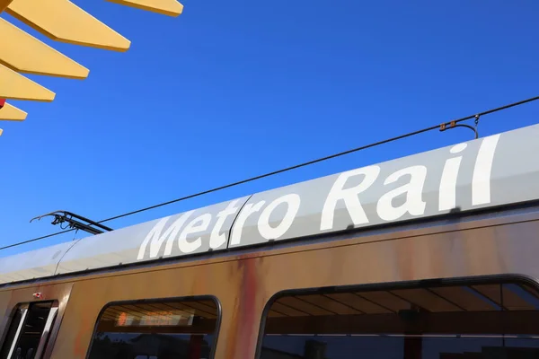 Los Angeles Kalifornia Maja 2019 Widok Metro Rail Train Los — Zdjęcie stockowe