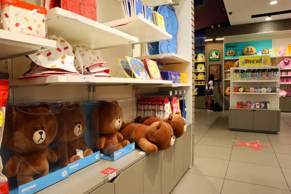 Stock image Hollywood, California  October 6, 2019: view inside of LINE FRIENDS and BT21 Pop-up Store in Hollywood on 6922 Hollywood Blvd, Los Angeles