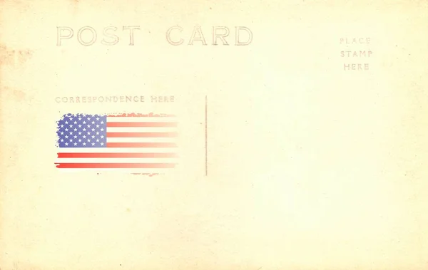 美利坚合众国Flag Original Antique Postcard — 图库照片