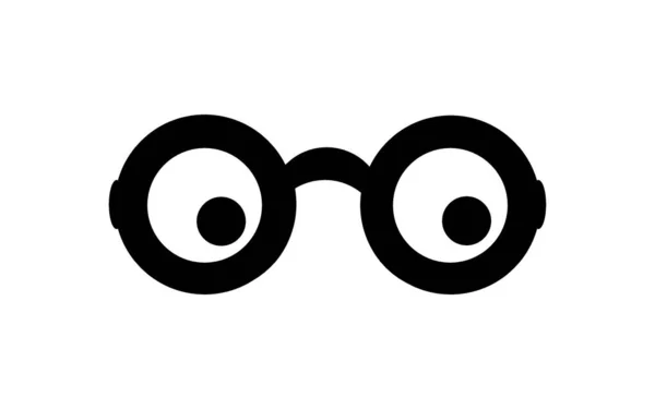 Ícone Óculos Isolado Branco Ilustração Logotipo — Fotografia de Stock
