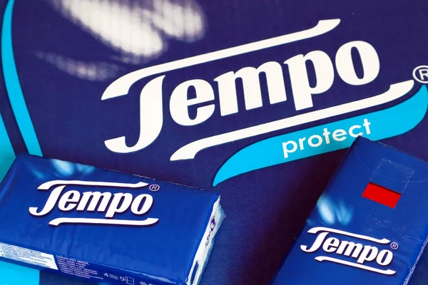 2022年9月7日 意大利罗马 Tempo Handkerchiefs Tissues Tempo是Essity的品牌 — 图库照片