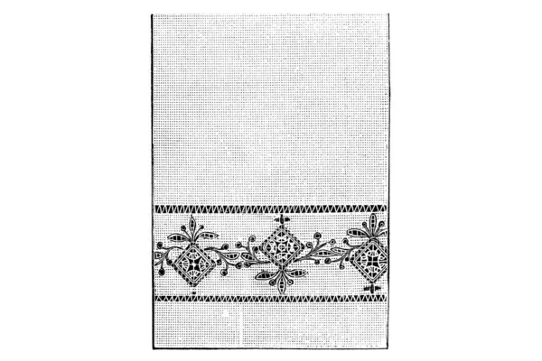 Handritad Skiss Vintage Handduk Illustration — Stockfoto