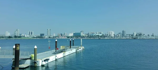 Long Beach California September 2018 Skyline Long Beach Queensway Bay — 스톡 사진