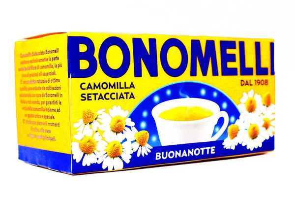 stock image Pescara, Italy - April 15, 2020: BONOMELLI Italian Chamomile Tea