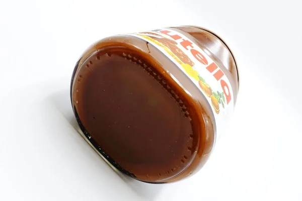 Tarro Nutella Avellana Untar Con Cacao Producido Por Ferrero —  Fotos de Stock