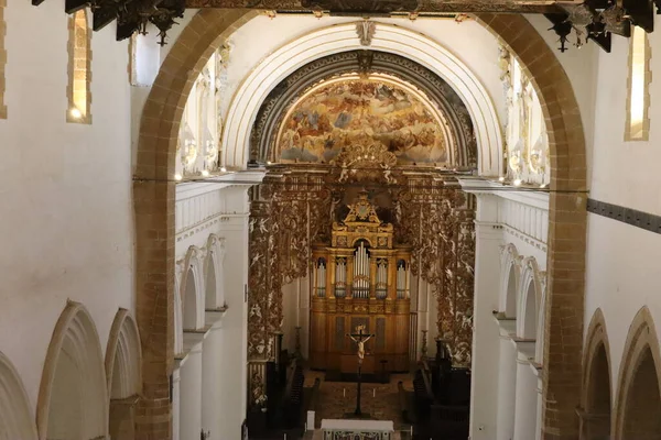 Teto Madeira Catedral Santa Maria Assunta Alcamo Província Trapani Sicília — Fotografia de Stock