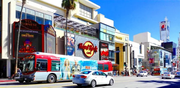 Hollywood Los Ángeles California Septiembre 2018 Metro Bus Hollywood Boulevard —  Fotos de Stock
