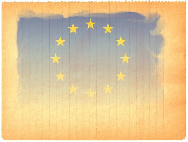 Europeisk Flagga Med Plats För Din Design Eller Text — Stockfoto