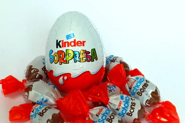 Pescara Itália Julho 2019 Kinder Schoko Bons Chocolate Kinder Uma — Fotografia de Stock