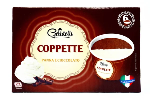 stock image Pescara, Italy - May 31, 2020: GELATELLI Ice Cream sold by LIDL Supermarket chain