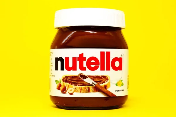 Pescara Itália Julho 2019 Nutella Jar Hazelnut Spread Cocoa Produzido — Fotografia de Stock