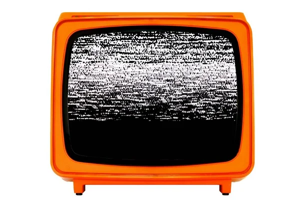 Televize Bílém Pozadí — Stock fotografie