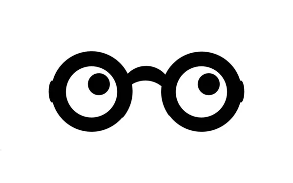 Иконка Очков Изолирована Белом Иллюстрация Логотипа — стоковое фото