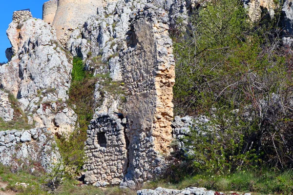 Slottet Rocca Calascio Bergstopp Fästning — Stockfoto