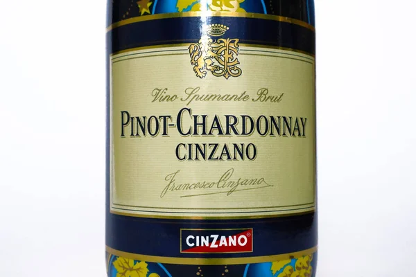 Rome Italie Décembre 2021 Pinot Chardonnay Cinzano Italian Sparkling Wine — Photo