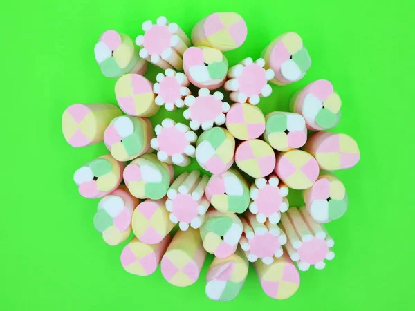Deliziosi Marshmallow Spazio Testo — Foto Stock