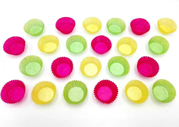 Candy Cups Geïsoleerd Witte Achtergrond — Stockfoto