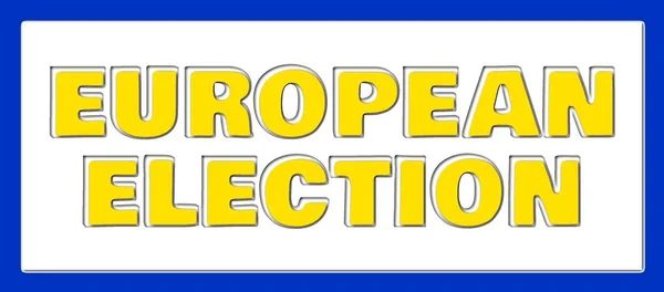 Выборы Европейский Парламент Модель Иллюстрации — стоковое фото